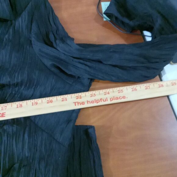 Ashley Stewart shirt Dress women's size 18 black button up - Picture 11 of 15